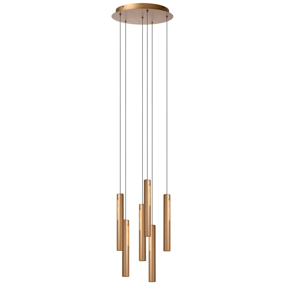 Design-Pendellampe Griffith 6-Licht Bronze Premium by Lucide 5411212241948