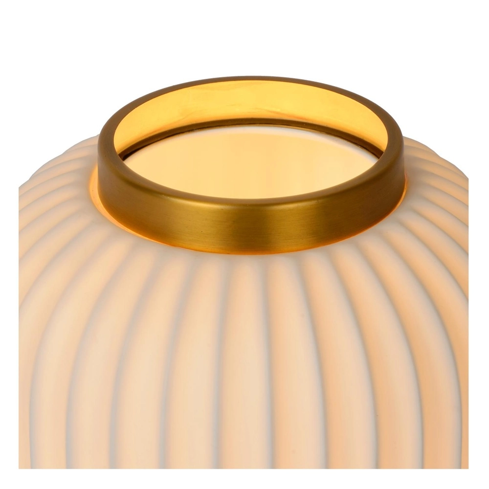 Design-Tischlampe Gosse Gold mit Weiß Lucide 5411212134158
