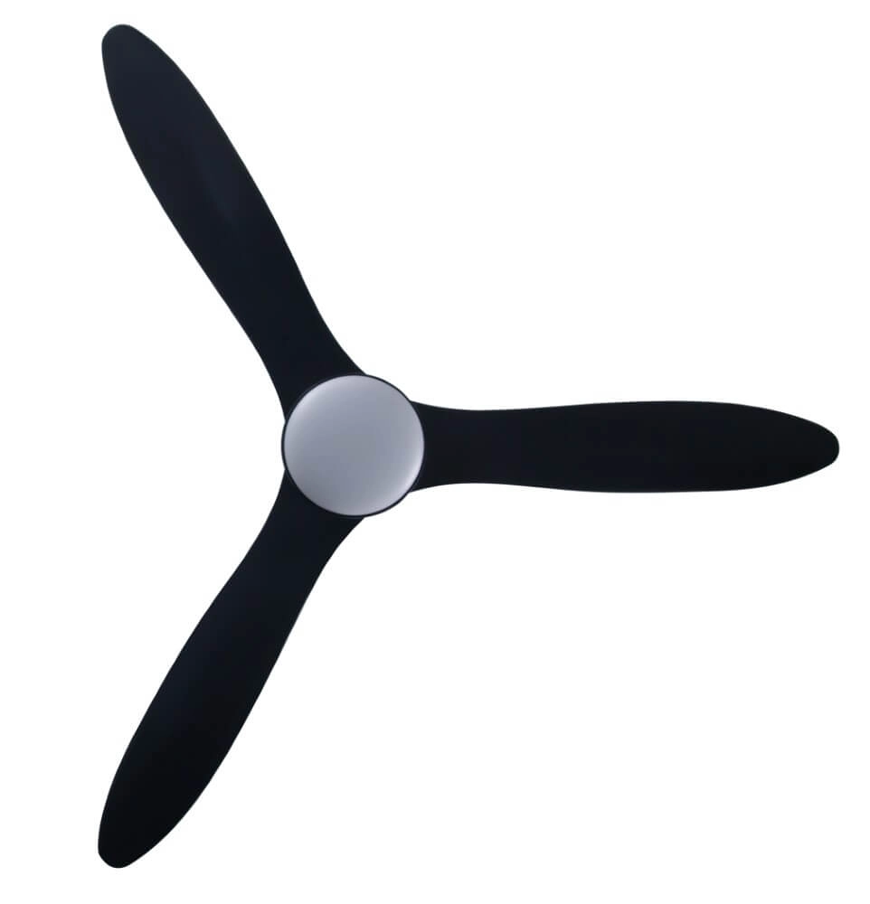 Schwarzer Deckenventilator mit Lampe Whitehaven Ø 143cm IP55 Beacon 9333509136477