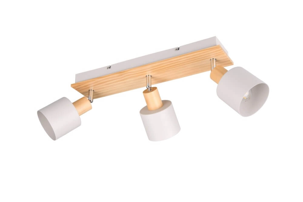 Deckenleuchte mit 3 Leuchten Shanti mit Holzoptik Trio 4017807615739