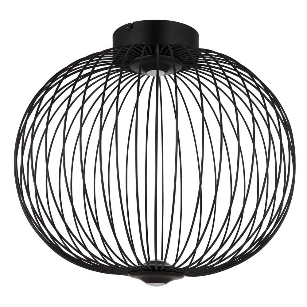 Schwarze Deckenleuchte Galway Einzelkäfig Ø 50cm Globo 9007371468331