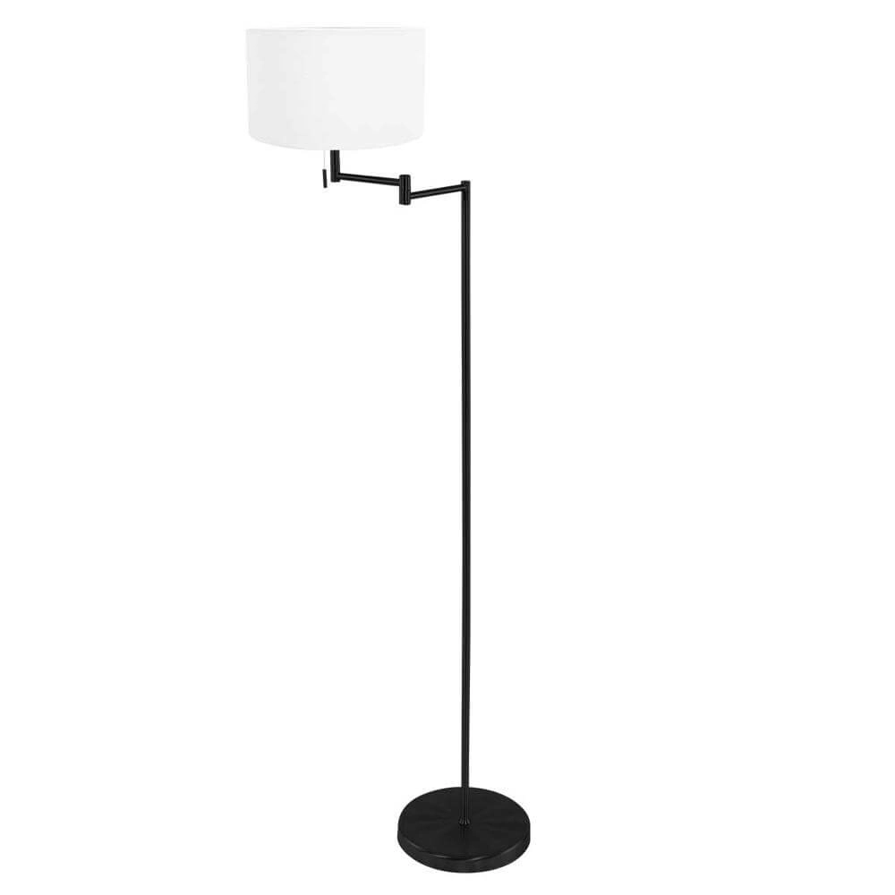 Stehlampe Bella schwarz mit weißer Kapuze Steinhauer 8712746174625