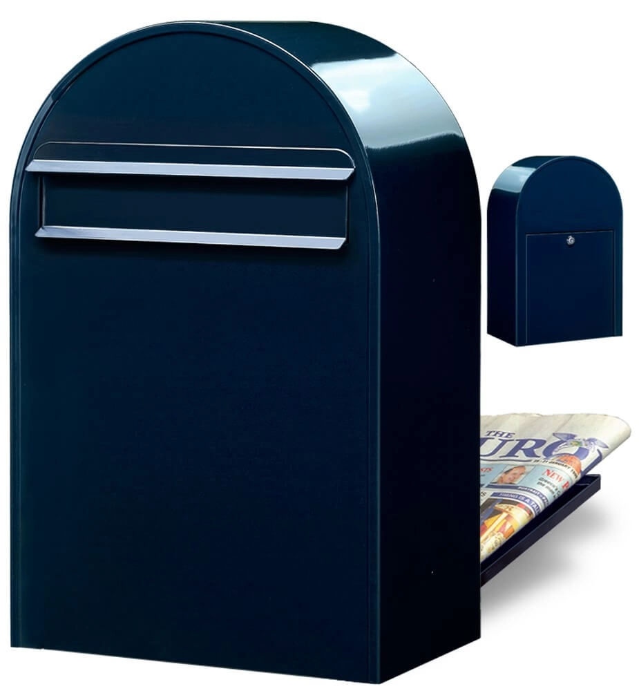 Briefkasten Classic B 5004 Schwarz Blau