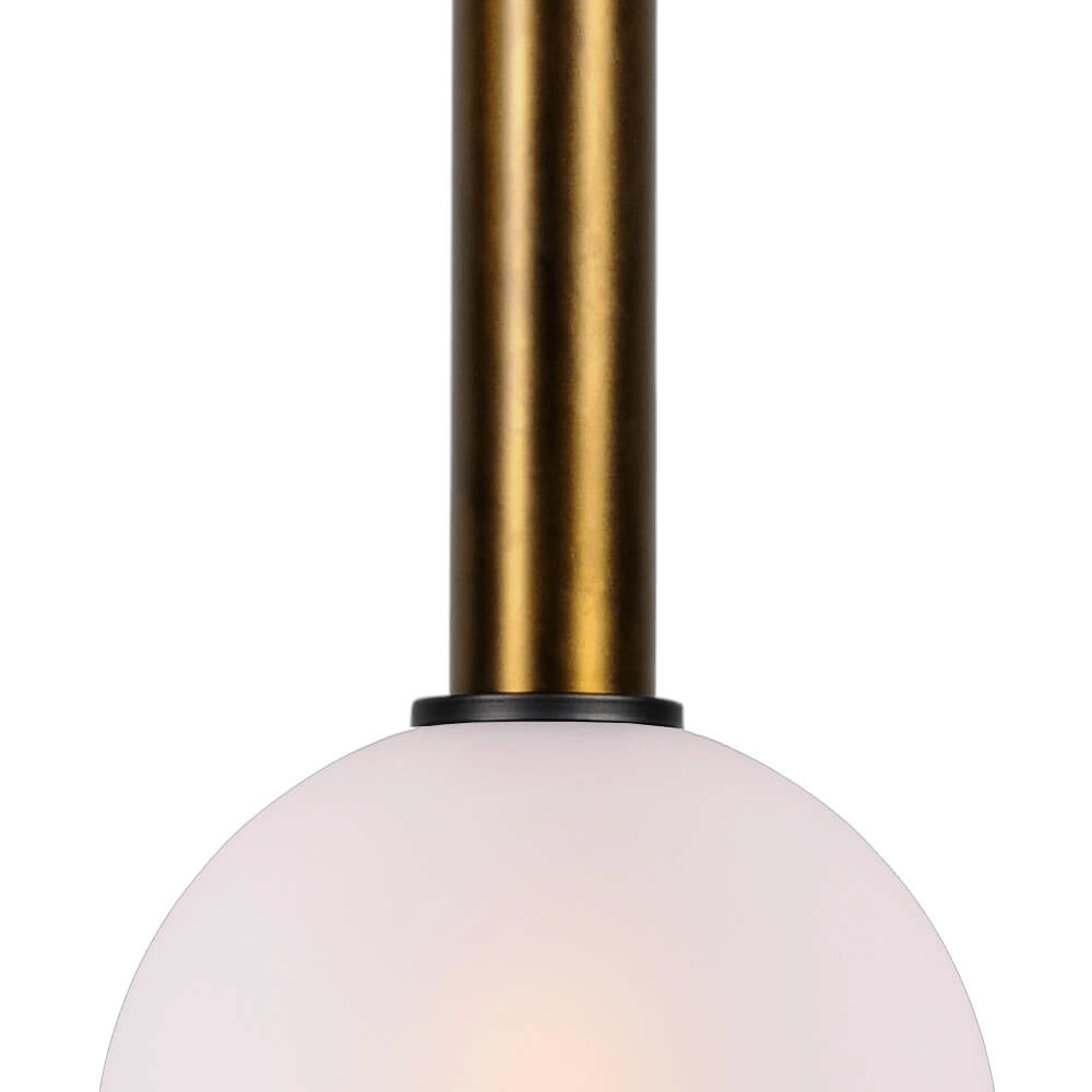 Hängelampe Ø 20cm Bella 2 Antikes Messing mit mattweißem Glas Masterlight 8718121334127