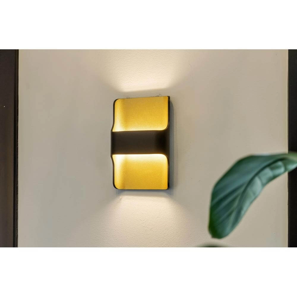 Design von Wandleuchten Dallas schwarz mit gold Artdelight 8719831737994