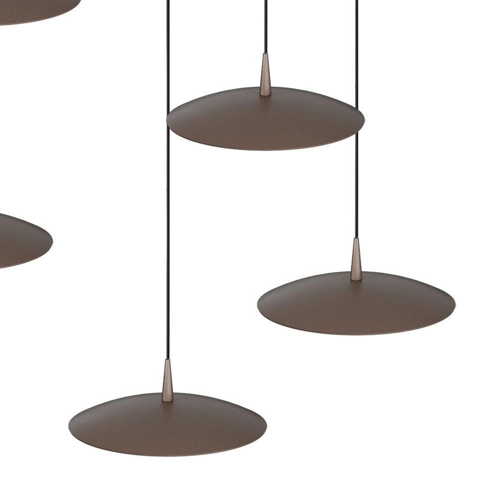 5-Licht Pendellampe Scala Ø 50 cm Kakaobraun Masterlight 8718121376356