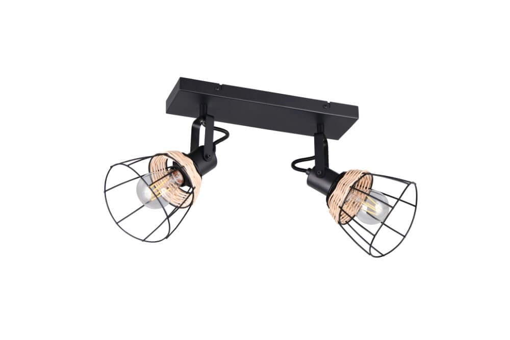 Schwarze Deckenleuchte Jerome Bauform 2-flammig Trio 4017807637700