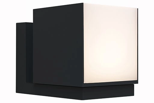 Schwarze Design-Wandleuchte Cuba einzel