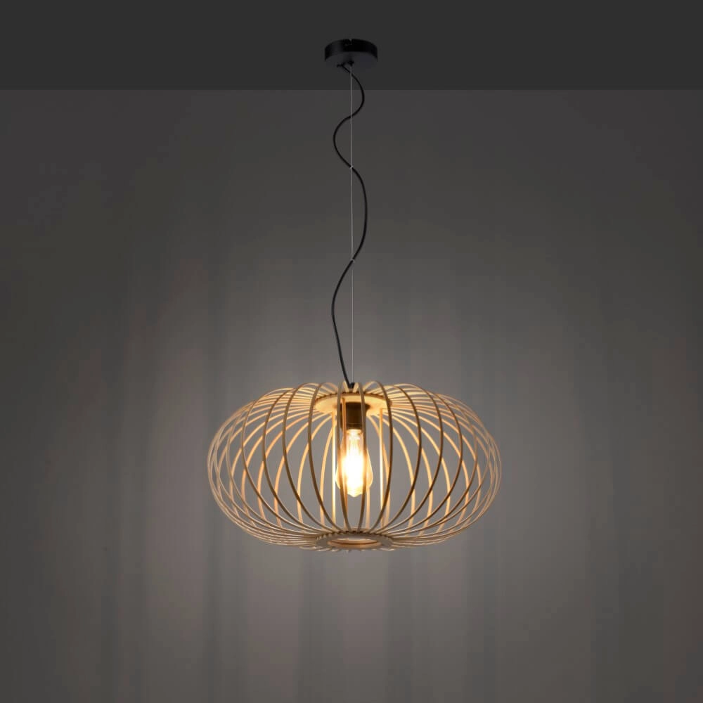 Hängelampe aus Holz Racoon Ø 50cm Just Light 4043689986810