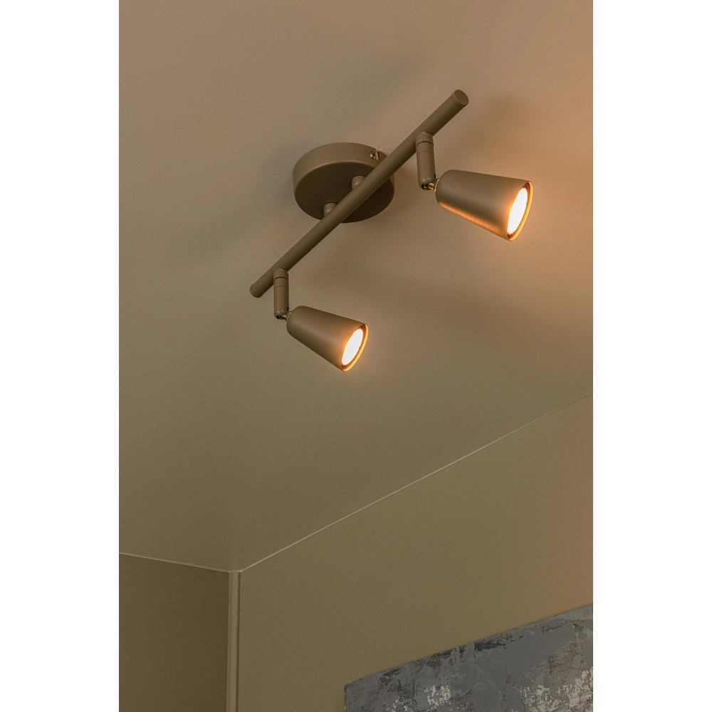 Deckenscheinwerfer Tiana 2-Licht Taupe Lucide 5411212650375