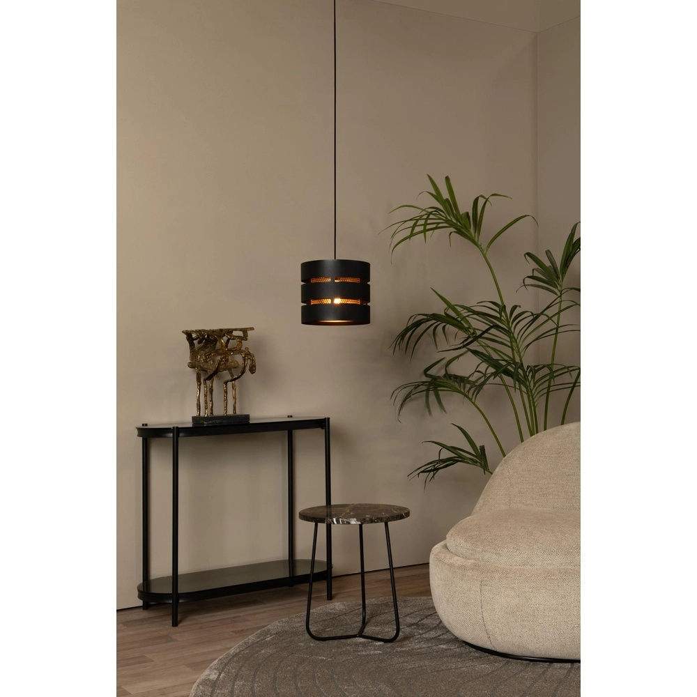 Pendellampe Rosas Ø 26 cm schwarz mit Gold Lucide 5411212211811