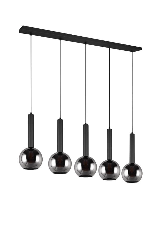 Hängelampe mit 5 Leuchten Clayton Schwarz Trio 4017807522471