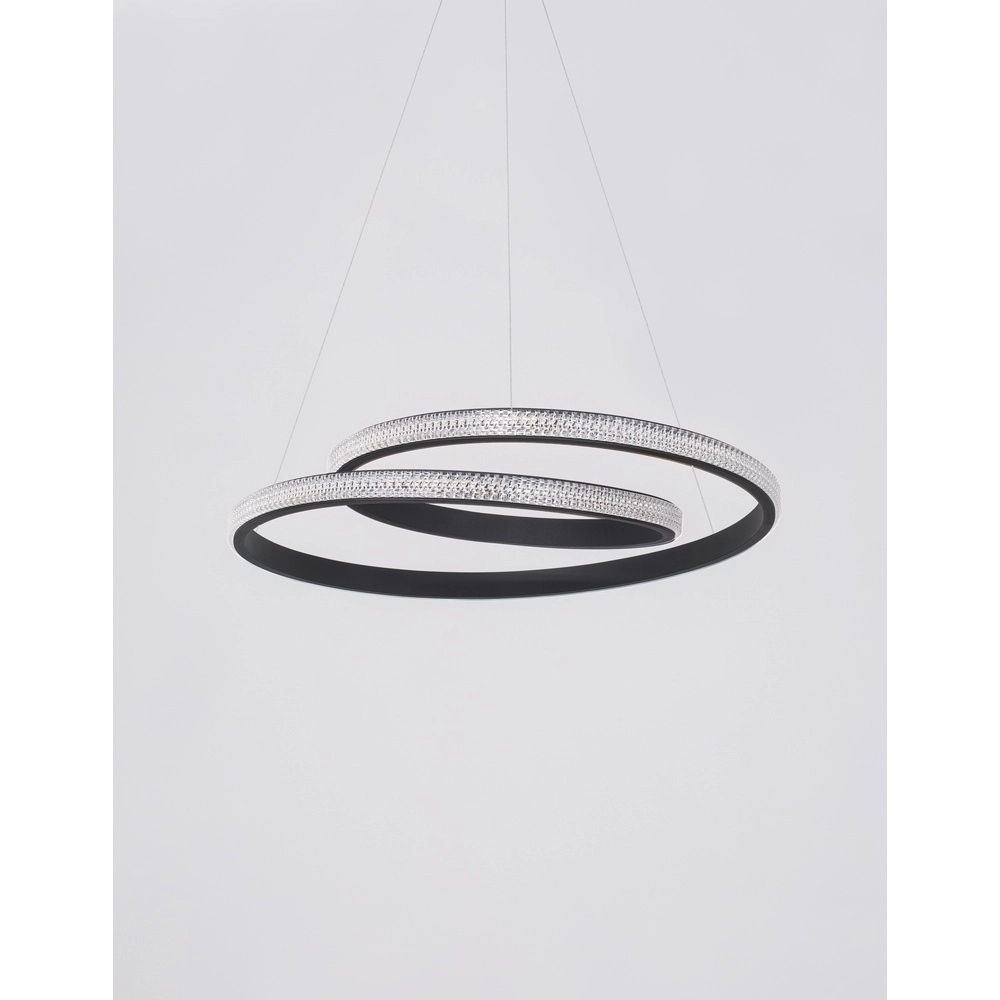 Design-Pendelleuchte Grania schwarz Ø 55cm Lyora 5212017429285