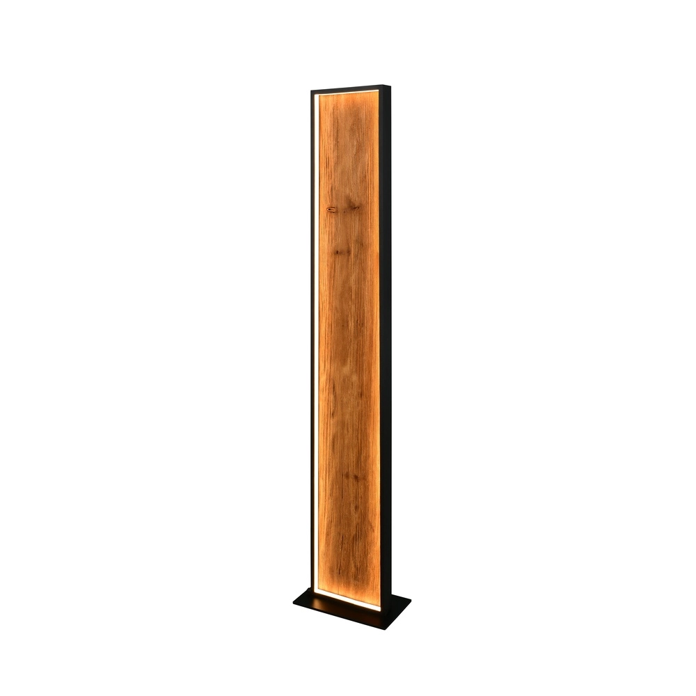Design-Stehleuchte Kalea schwarz mit Holz Trio 4017807661446