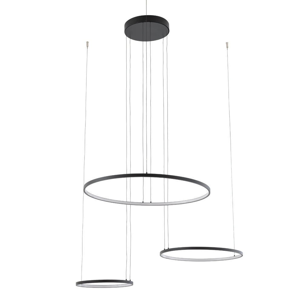 Design-Pendellampe Circolo Led 3 schwarze Ringe Lyora 5903139116480