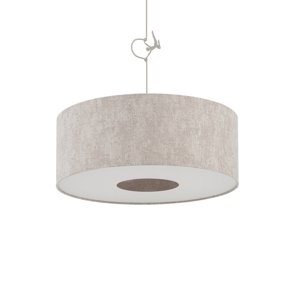 Pendellampe Cedro sandbraun Ø 50 cm Lyora 5903139116657