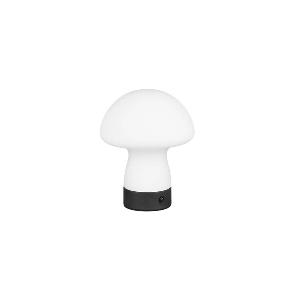 Tischlampe Dooley wiederaufladbar mit weißem Glas Trio 4017807643121