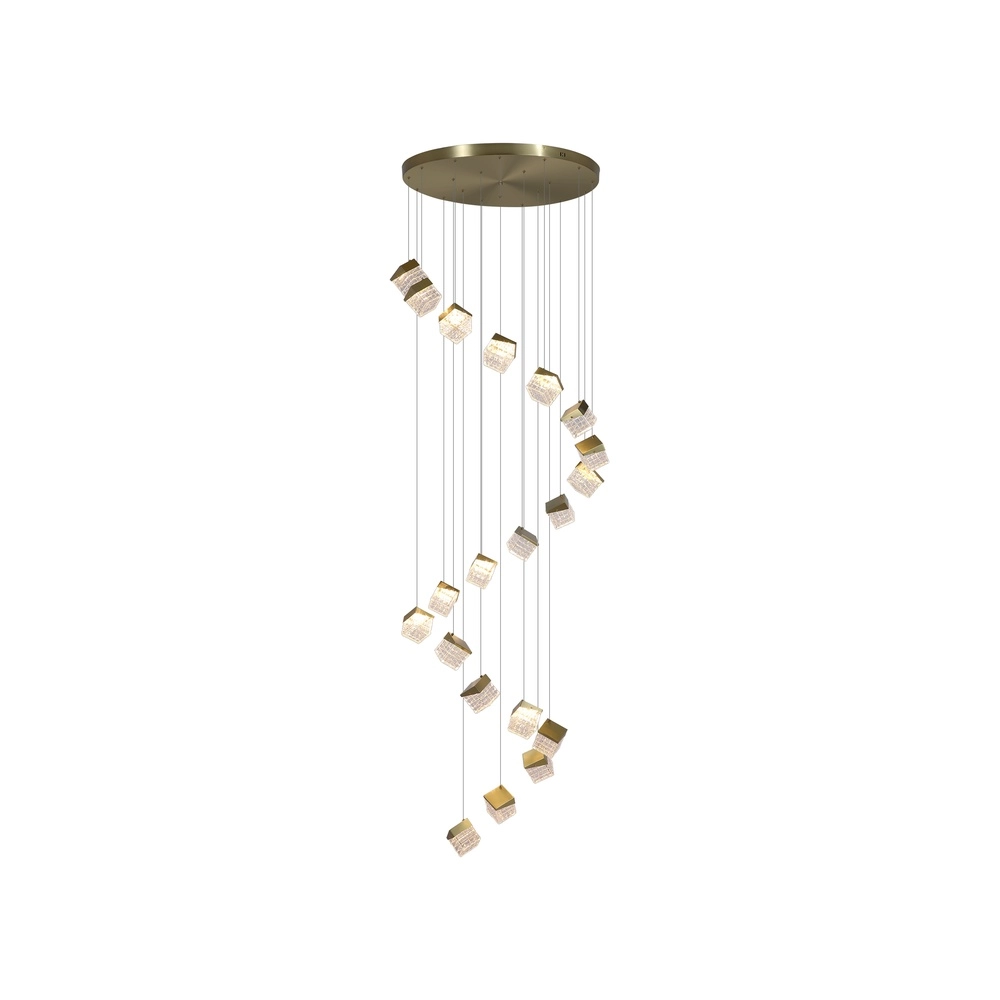 Design Vide Lampe Cuboid 20-helles Gold Searchlight 5053423302171