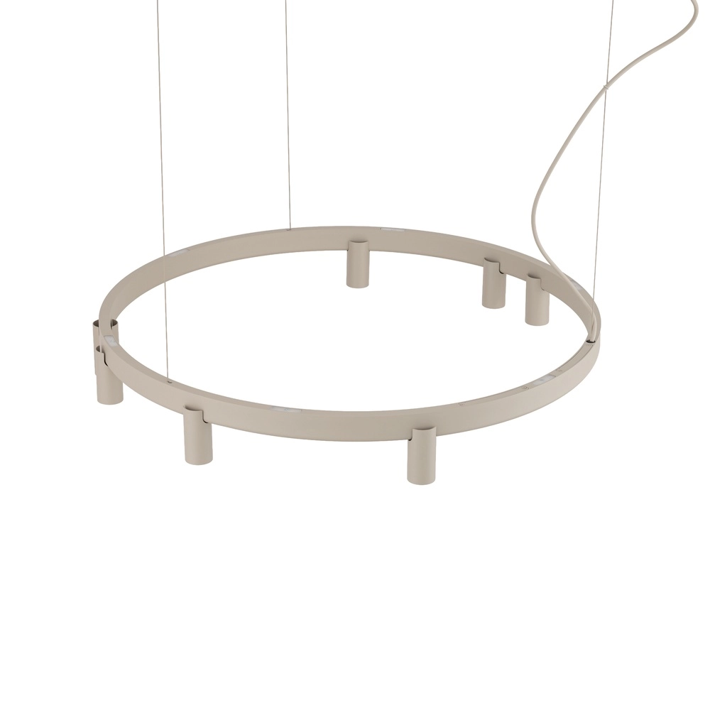 Design-Pendellampe Fourty sandbraun Ø 80 cm Lyora 5903139122849