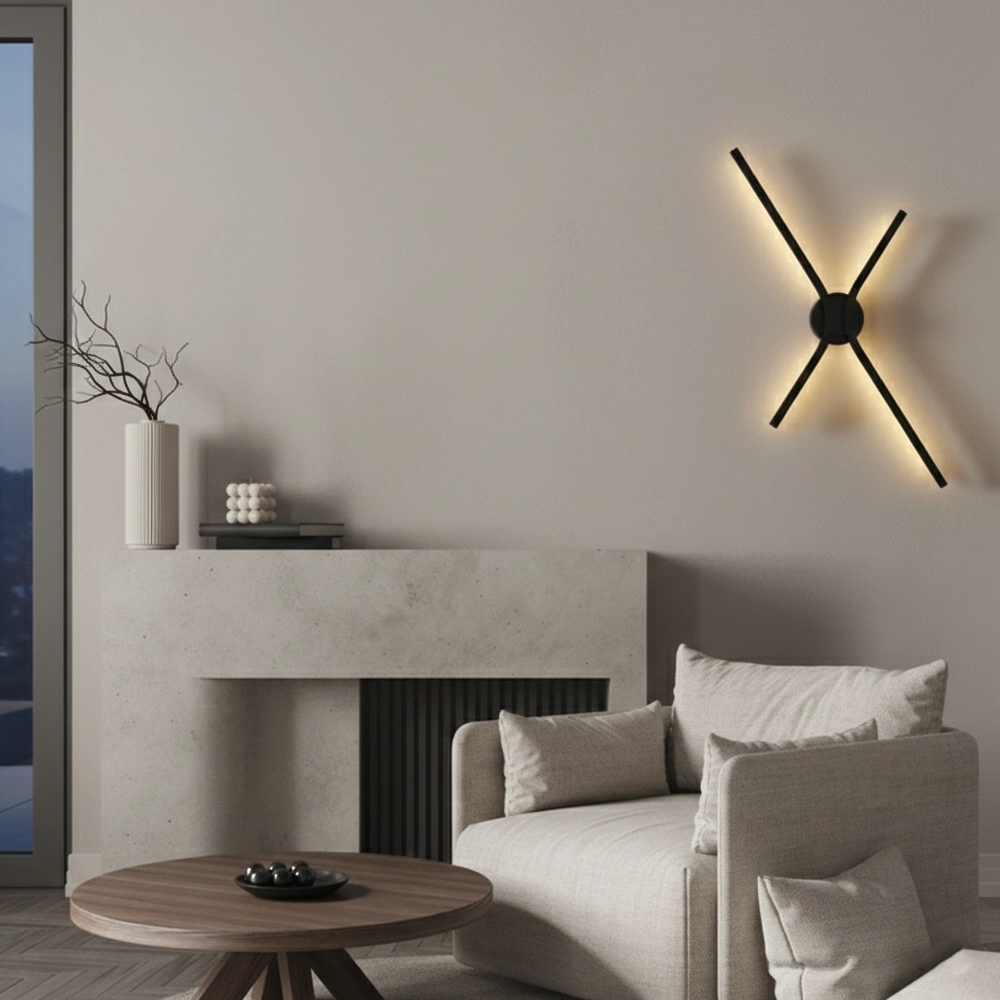 Design-Wandleuchte Akro schwarz