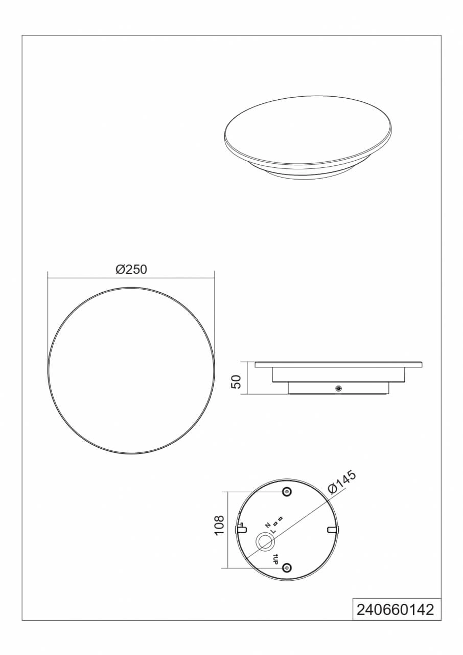 Wandlampe Belly Ø25cm Anthrazit Trio 4017807563979