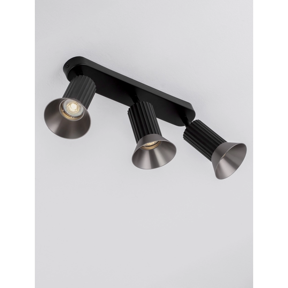Deckenlampe Luvia 3-flammig schwarz mit bronze Lyora 5212017475541