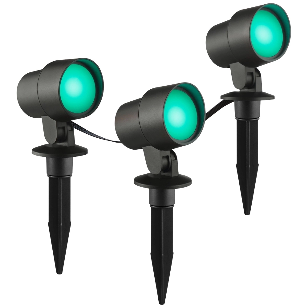 Intelligentes Spike-Scheinwerferset Kamara RGB – 3 Stück – mit 3 Meter Kabel und Stecker Brilliant 4004353453717