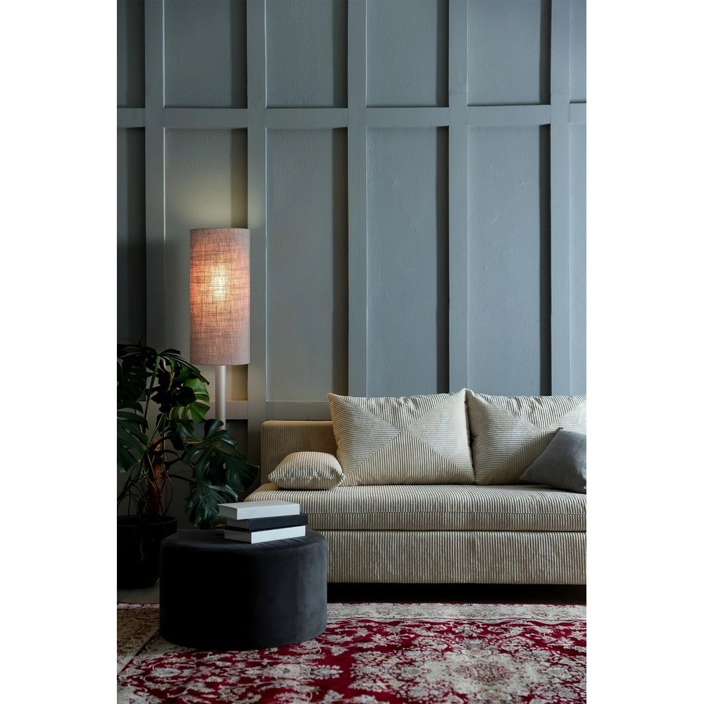 Stehlampe Lisbourg Beige Terra mit beigegrauem Farbton Masterlight