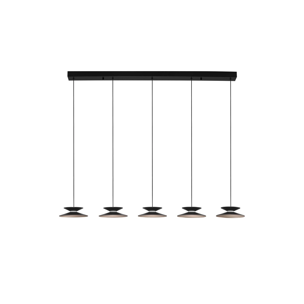 Design-Pendelleuchte Morfi Gerade 5-flammig schwarz Lyora 5212017458490
