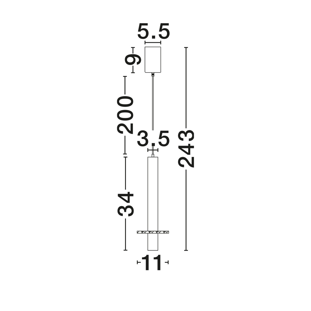Design-Pendellampe Noemi Gold mit weißem Ø 11 cm Lyora 5212063503304