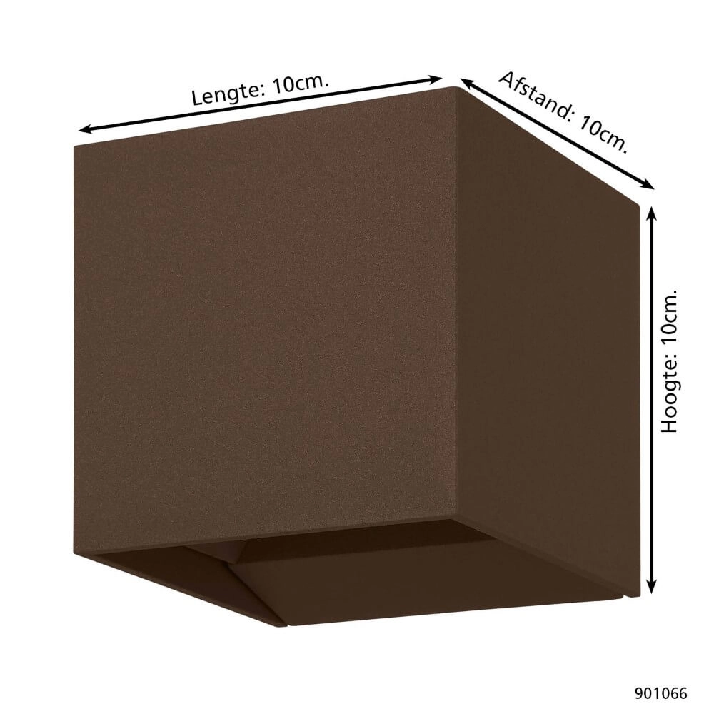 Wandstrahler Calpino 3 rostbraun 10x10x10cm Eglo 9008606297689