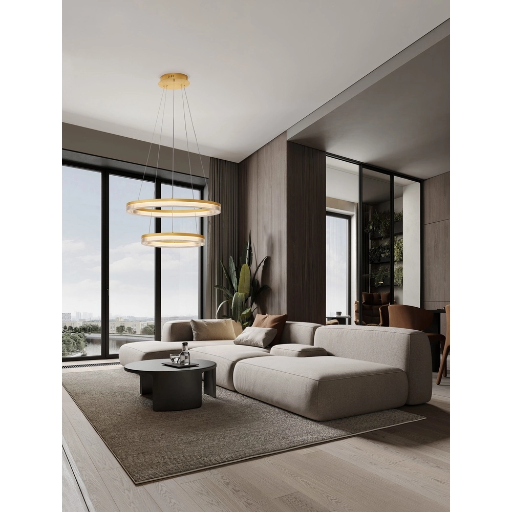 Goldene Pendelleuchte Luana 2-flammig Lyora 5212017479686