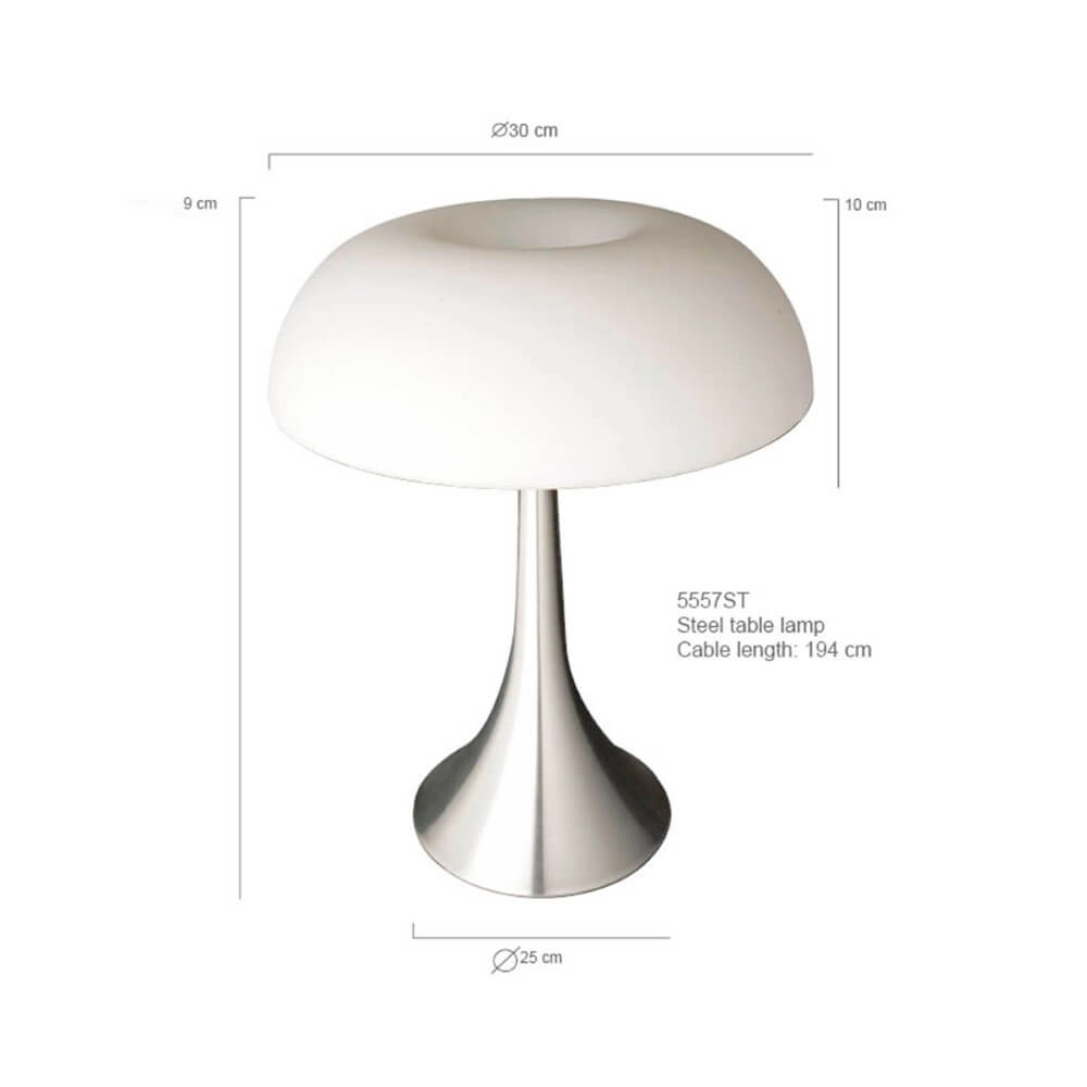 Tischlampe Ancilla 30 cm metallic-grau Steinhauer 8712746043716