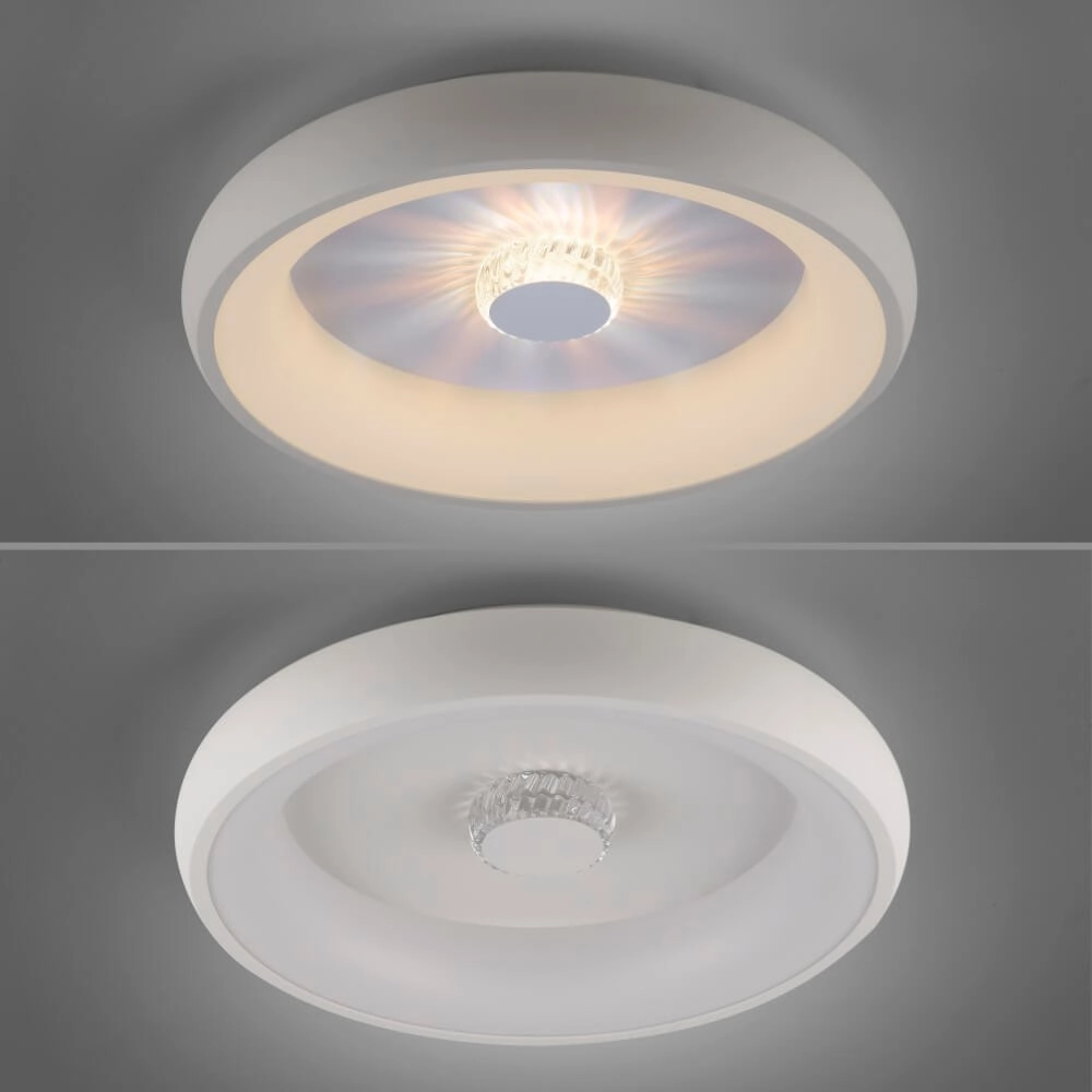 Runde Deckenleuchte Vertigo weiß Ø 46,5cm Just Light 4043689994709