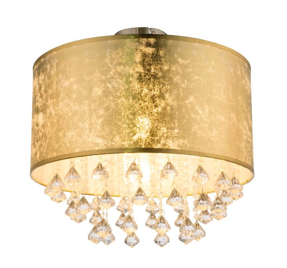 Goldene Deckenleuchte Ø 40cm Amy mit Kristall Globo 9007371360970