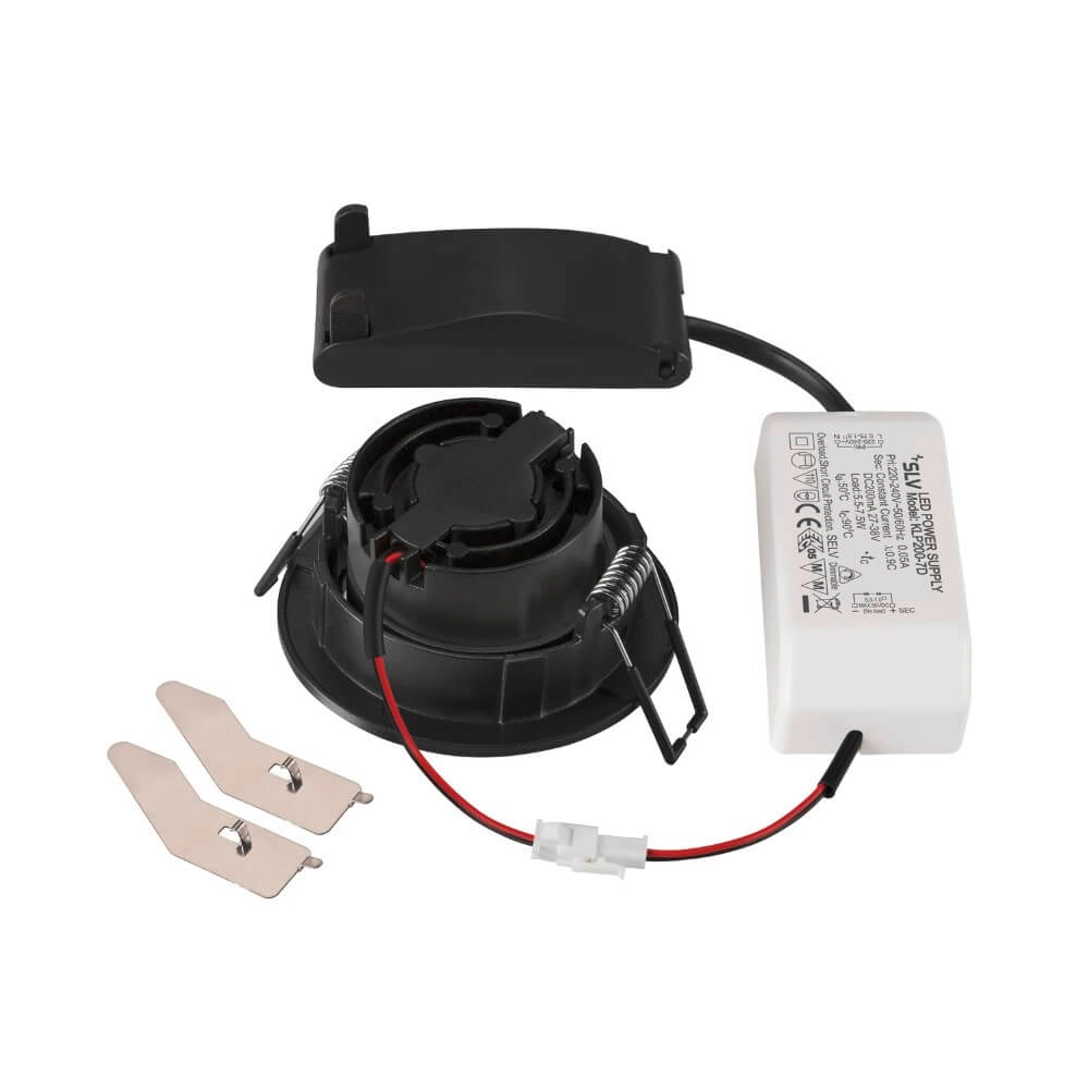 Runder LED-Spot New Tria 68 Schwarz - 3000K - 750lm - 38g SLV 4024163277778