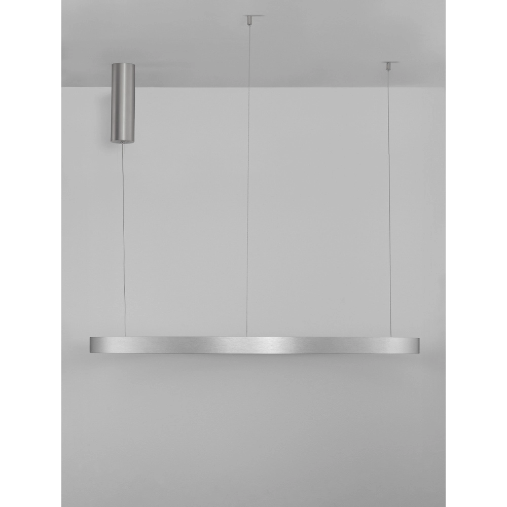 Design-Pendelleuchte Elowen silbergrau Ø 98cm Lyora 5212017439154