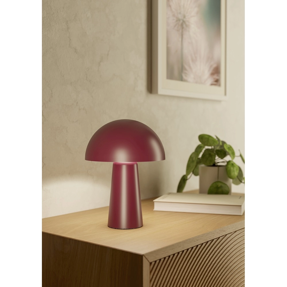 Tischlampe Bufalara Burgunderrot