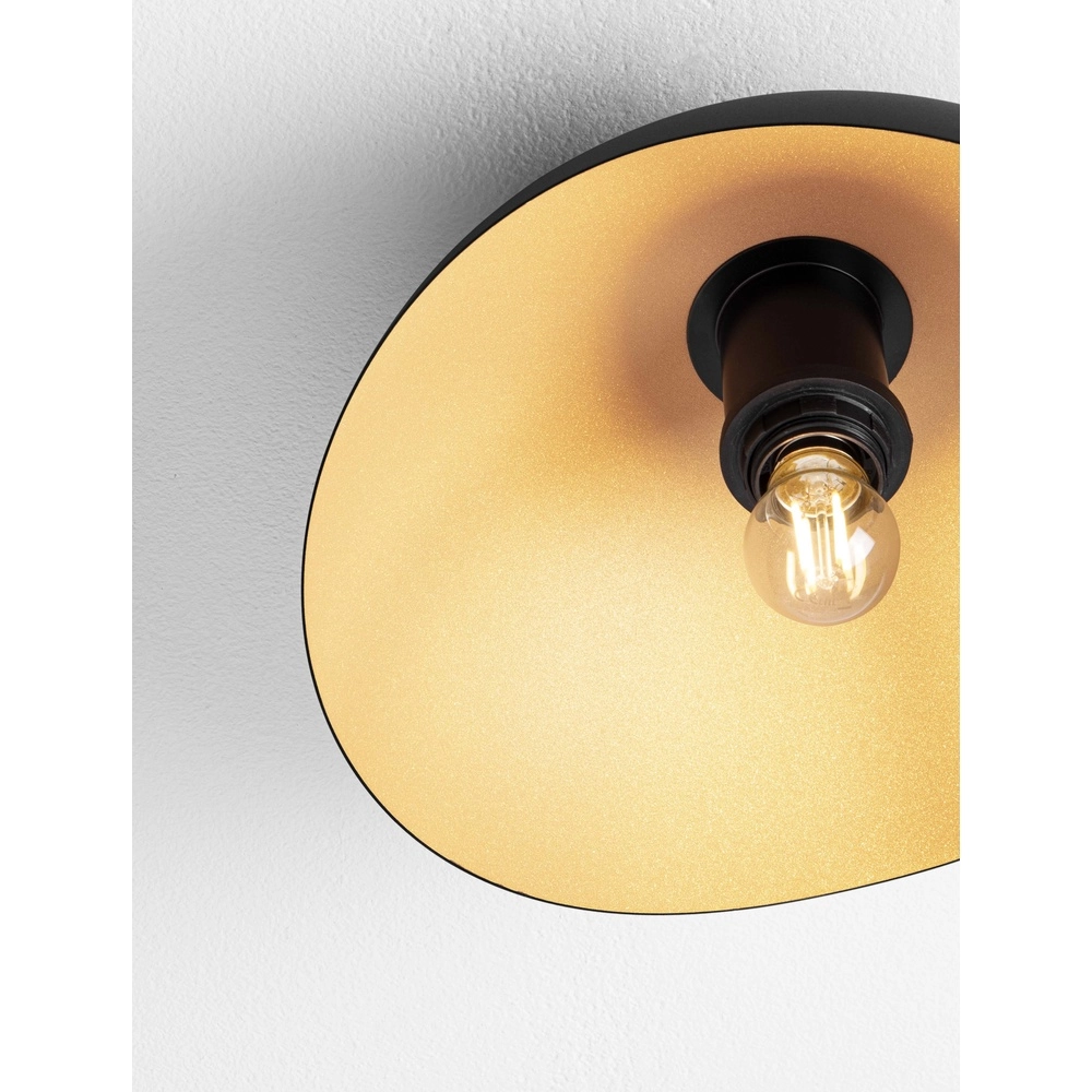 Deckenlampe Opsi schwarz mit gold Ø 30cm Lyora 5212017458056