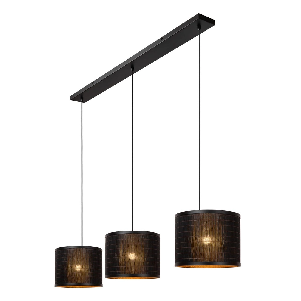 Pendellampe Tagalog 3-Licht Schwarz Lucide 5411212212153