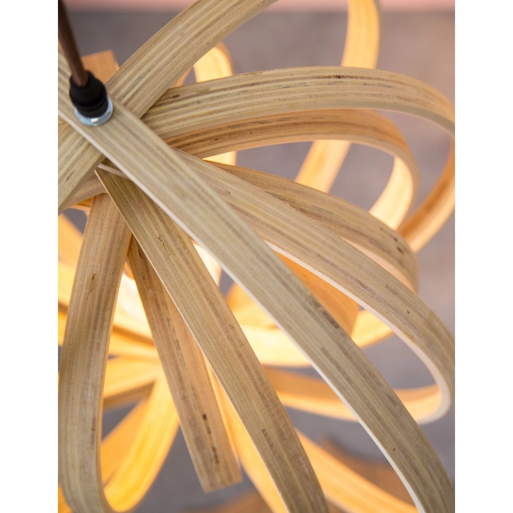 Moderne Pendelleuchte Asco Holz Ø 43cm Lyora 5212017424945