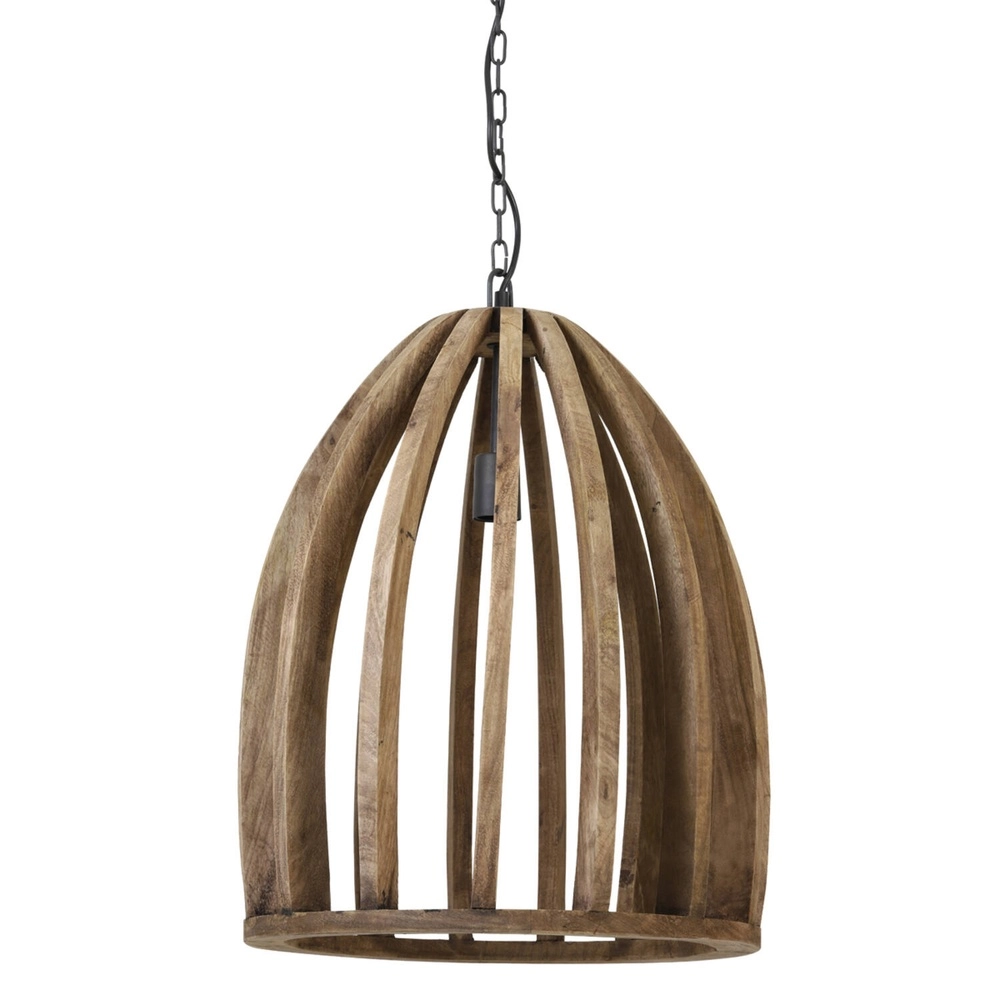 Holz-Pendellampe Haranka Ø 47cm