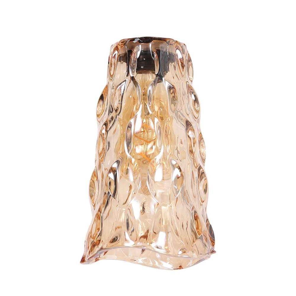 Tischlampe Vidrio schwarz mit Braunglas Steinhauer 8712746173734