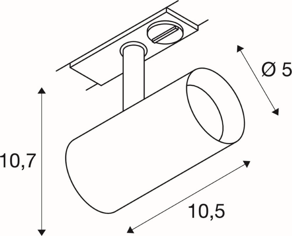 LED-Schienenstrahler Noblo 1-phasig - grau -2000-3000K SLV 4024163276351
