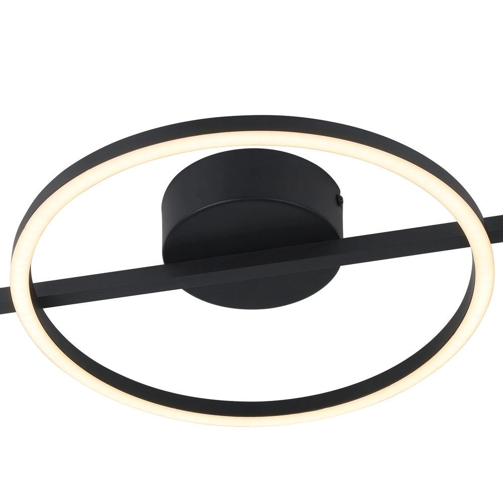 LED-Deckenlicht Amandolo mit Fernbedienung – Schwarz – rund Eglo 9008606303915