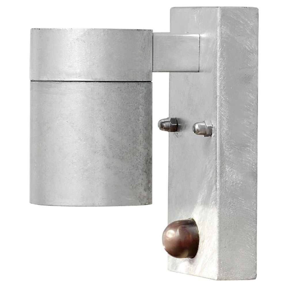 Wandspot Modena Downlight Zinkgrau mit Bewegungsdetektor