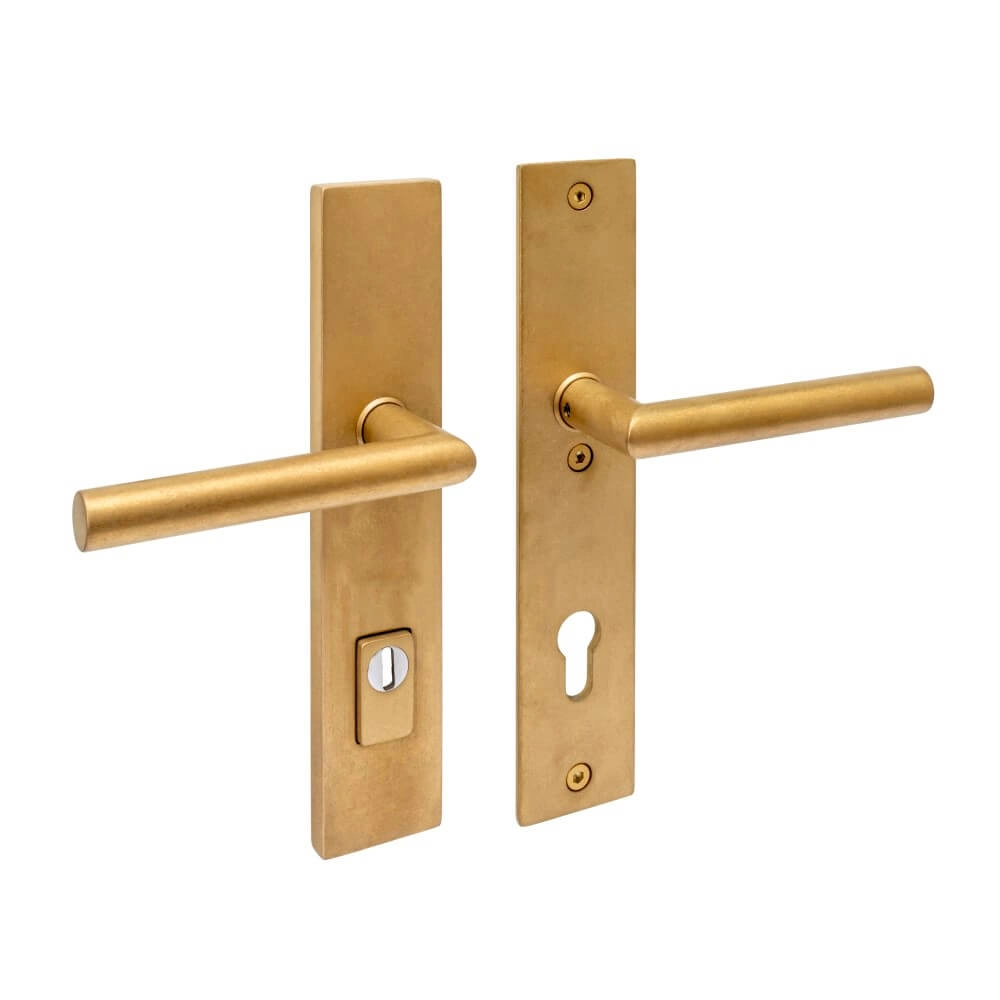 Hintertür-Hardware Jura PC 92mm Messing getrommelt