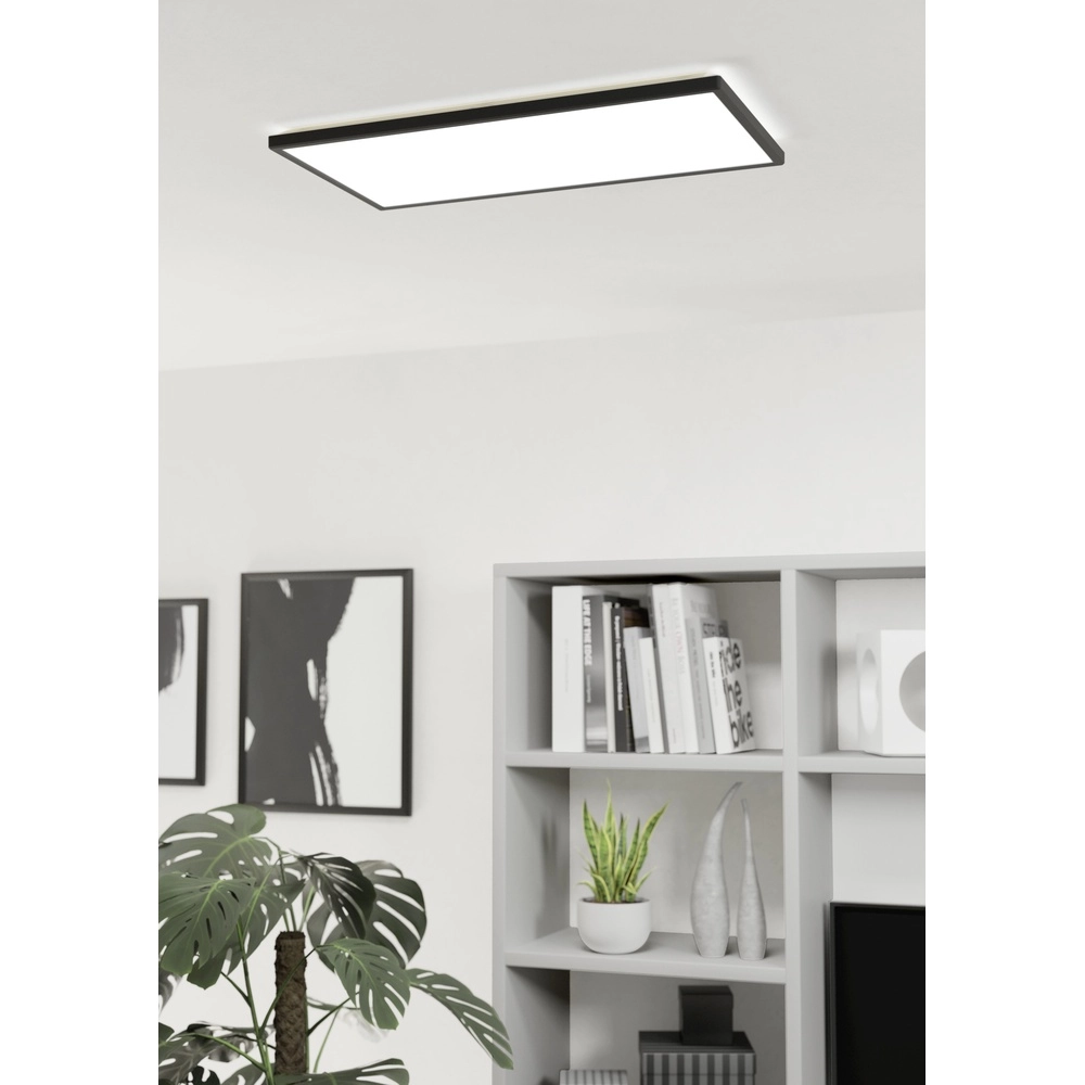 Deckenlampe im Badezimmer Rovito Quadrat – Schwarz – 57x30 cm Eglo 9008606329908