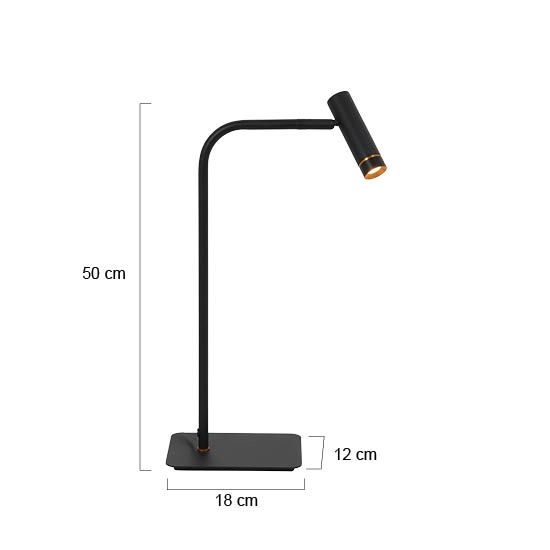 Tischlampe Lumo Schwarz Steinhauer 8712746184624