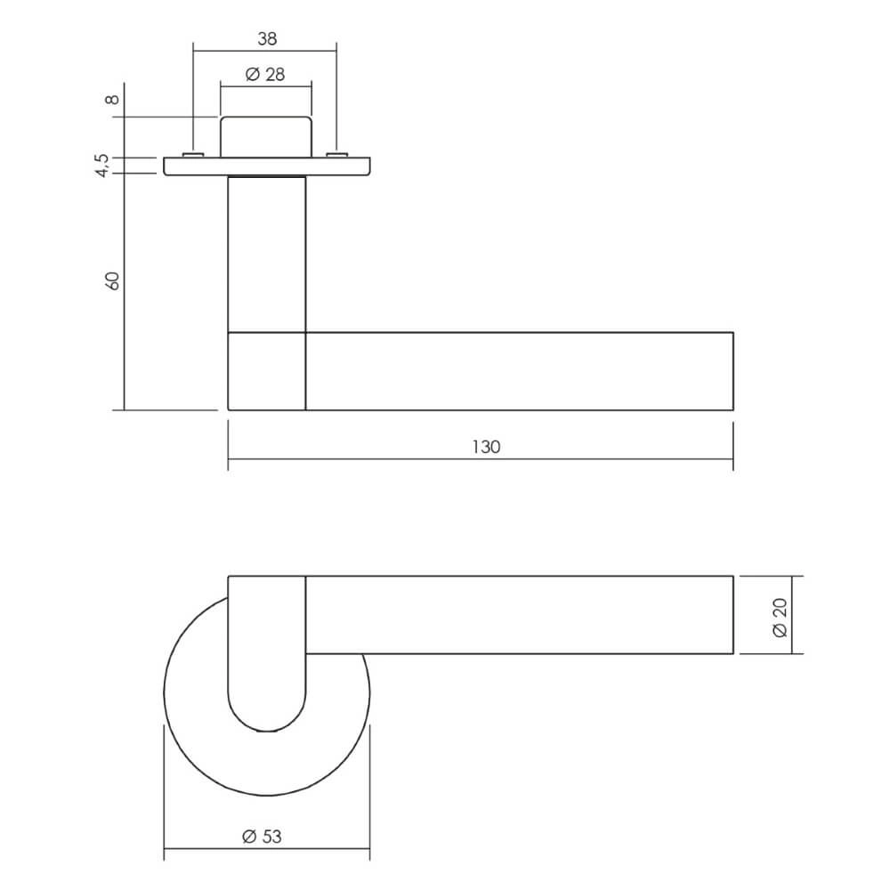 Design-Türgriff Dock Black Edelstahl und Schwarz Intersteel 8714186463468